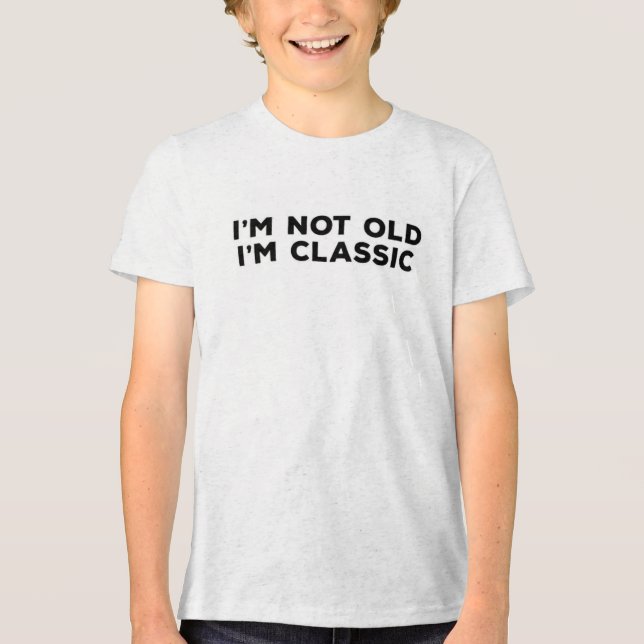 Não sou velho, sou clássico - Vintage Vibe Tee (Frente)