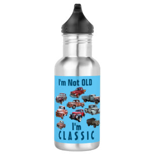 Não sou velho, sou uma garrafa de água de veículos