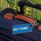 Não sua etiqueta de bagagem personalizada | Cobalt (Front Insitu 3)