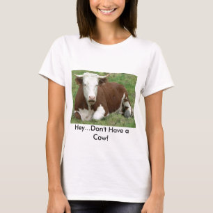 Não tenha camiseta de vaca