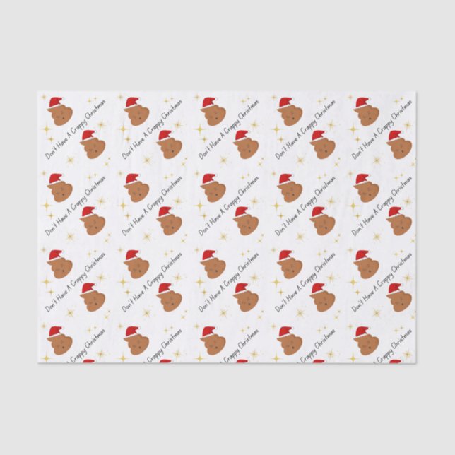 Não Tenha Um Papel De Tecido De Natal Engraçado (Frente )