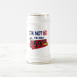 Não tenho 60 Canecas de cerveja de aniversário de 