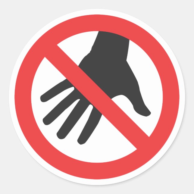 Não tocar no adesivo (Frente)