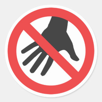 Não tocar no adesivo