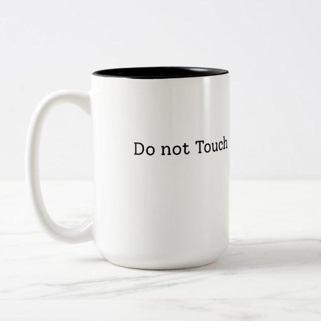 Não toque na caneca de café de duas tonalidades (Esquerda)