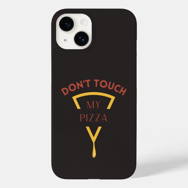 Não toque na minha Capa de telefone de pizza (Verso)