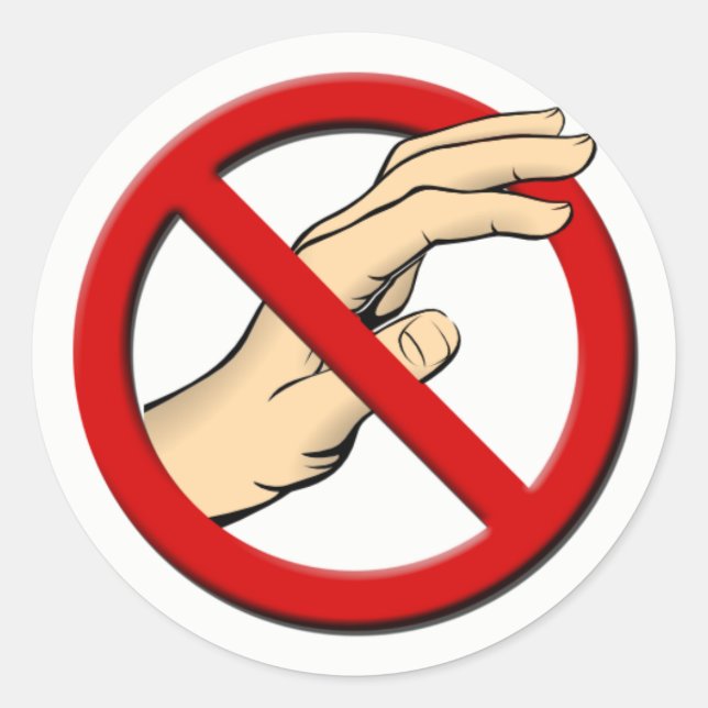 Não toque no adesivo redondo (Frente)