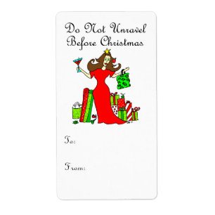 Não unravel antes que etiquetas de ChristmasGift