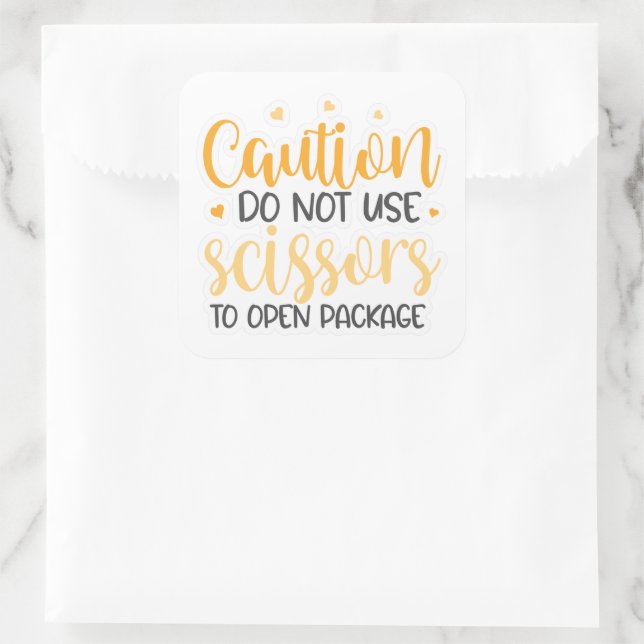 Não utilize o adesivo da tesoura (Bolsa)