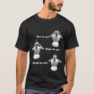 Não veja, ouça, fale nenhuma camisa má do Natal