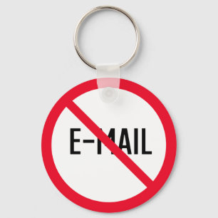 Não Verificar Sinal de Email Chaveiro de círculo