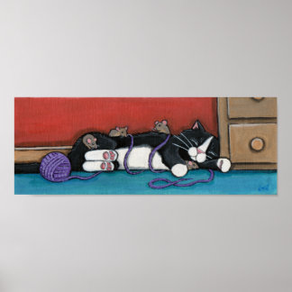 Nap de Gulliver - Impressão de Gato Whimsical