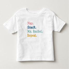 Nap Snack Sra. Rachel Repete Camisa para Crianças