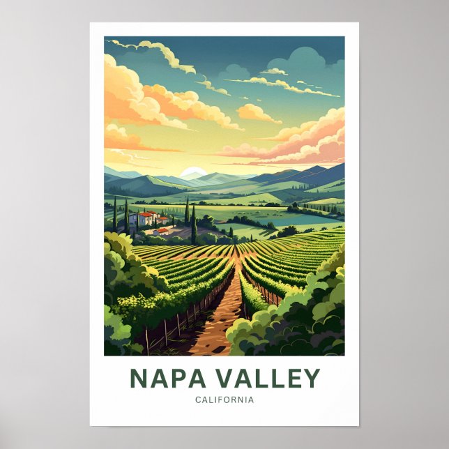 Napa Valley California Viagem Impressão (Frente)