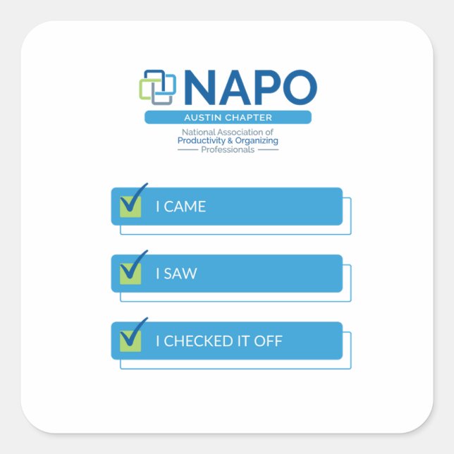 NAPO Austin Eu Vim Vendo o adesivo (Frente)