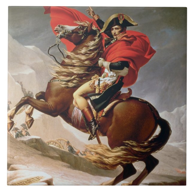 Napoleon que cruza os cumes, c.1800 (óleo em (Frente)
