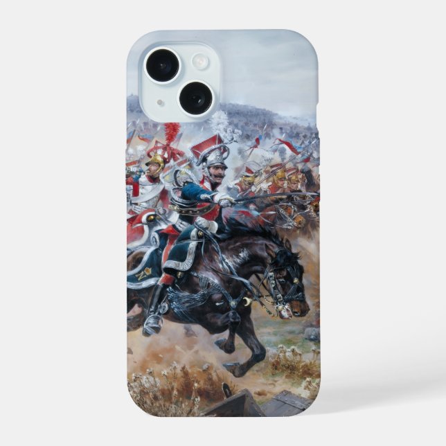 Napoleonic battle scene painting Leipzig  (Verso)