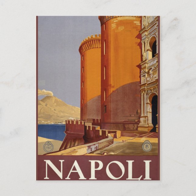 Napoli Vintage Nápoles Itália Cartão postal (Frente)