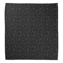 Naps de gato (preto pequeno) Bandana Scarf