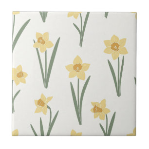Narciso Floral de Primavera em Amarelo e Verde Sua