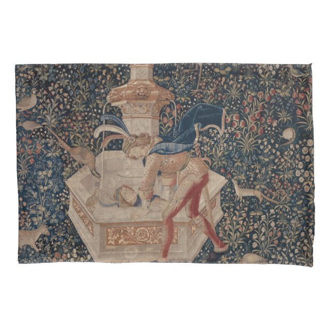 Narcissus at the Well, Medieval Tapestry (Frente)