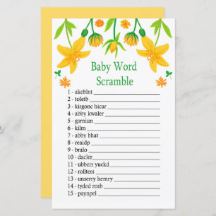 Narcissus Jogo da palavra do bebê