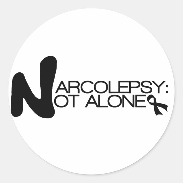 NARCOLEPSY: NÃO SOZINHO™ Adesivos Clássicos (Frente)
