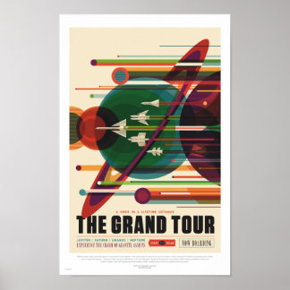 NASA - O Grande Tour - Poster de viagens Retroativ