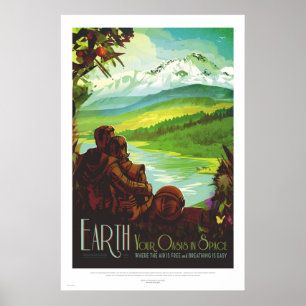 NASA - Poster de viagens retro da excursão da