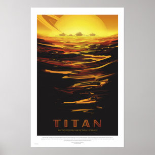 NASA - Poster de viagens retro da excursão do tit