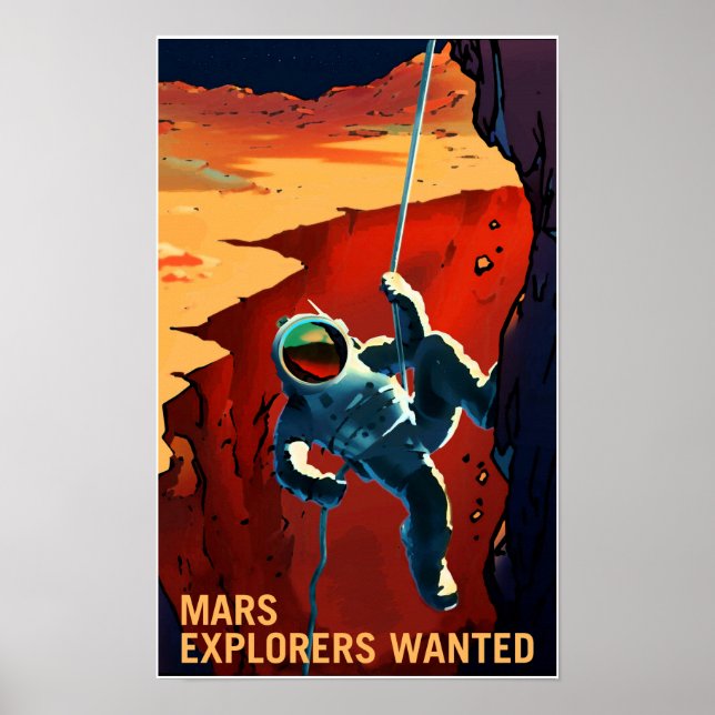 NASA Recruitment Poster Explorers Wanted (Frente)