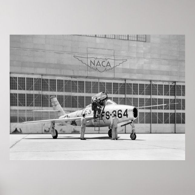 NASA: República F84-F no Poster Moffett Field (Frente)