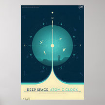 NASA Retro Style Travel Poster - Deep Space Atomic