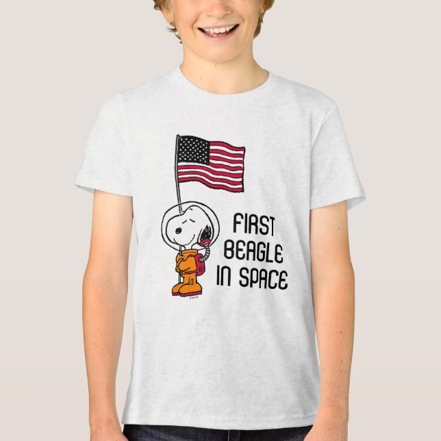 NASA| Snoopy Com Astronauta De Bandeira (Frente)