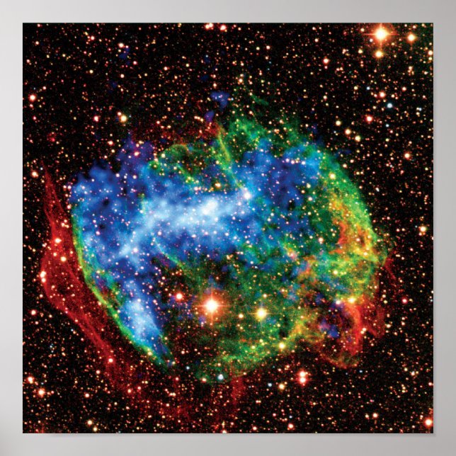 NASA Supernova Remnant W49B Gamma Ray Burst Poster (Frente)