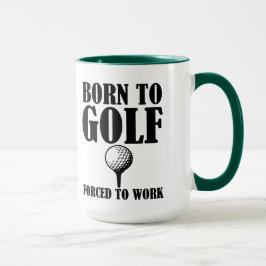 Nascer a golf forçado para trabalhar a caneca