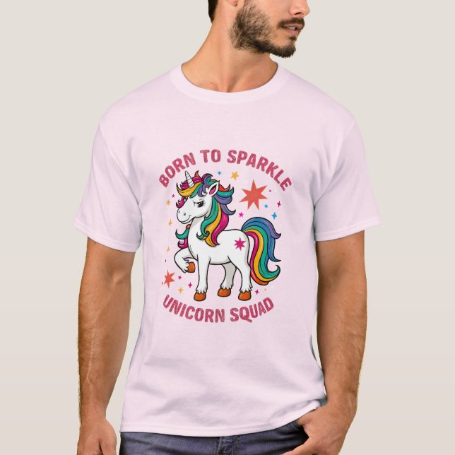 Nascer a Sparkle - Camisa T Unicorn (Frente)