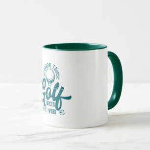 Nascer ao golfe forçado a trabalhar caneca