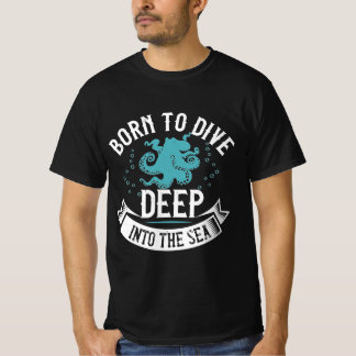 Nascer de Design de camiseta mergulhadora para mer