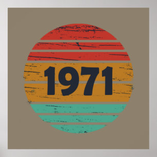 Nascer do poster de aniversário de 1971