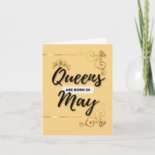 Nascer do Queens em maio Feliz Cartão de Aniversár
