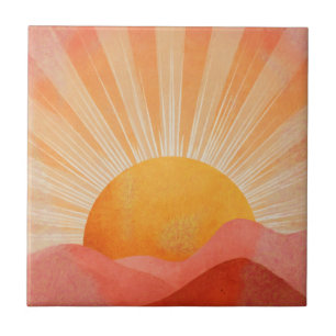 Nascer do sol Boho Rosa e Laranja