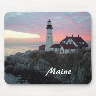 Nascer do sol Maine Mousepad do farol de Portland