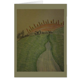 Nascer do sol no cartão irlandês colorido da