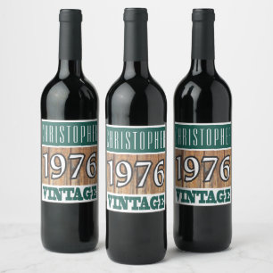 Nascer em 1976 Ano do rótulo do vinho de nasciment