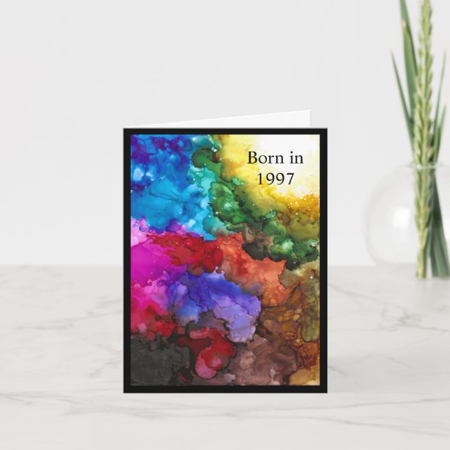 Nascer em 1997 Cartão de Fatos Divertidos de Anive (Frente)
