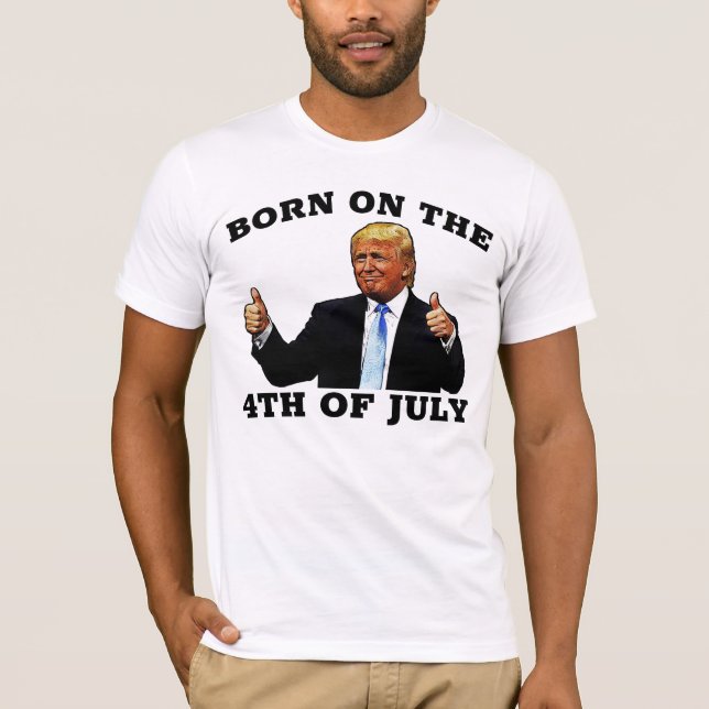 NASCER EM 4 DE JULHO DE CAMISAS T (Frente)