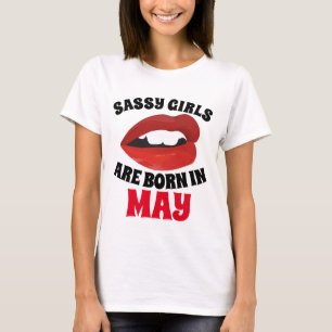 NASCER EM MAIO ANIVERSÁRIO Camisetas femininas