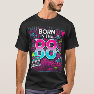 Nascer na camiseta retrográfica dos anos 88 - Neon