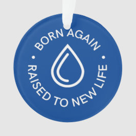 Nascer Novamente Baptismo Ornamento Acrílico